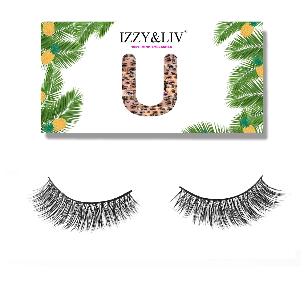 IZZY & LIV 100% норковые ресницы U L103 3D натуральные высококачественные своими руками