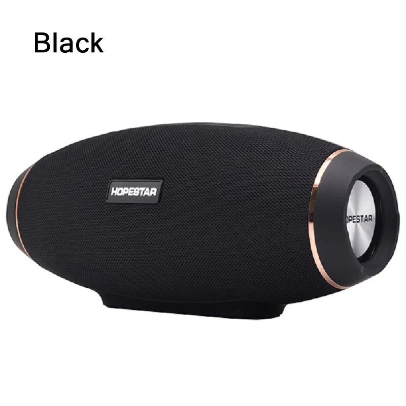 HOPESTAR H20 30 Вт мощность беспроводной портативный Bluetooth динамик регби Открытый бас эффект с микрофоном банк заряда для мобильного ТВ ПК - Цвет: Black