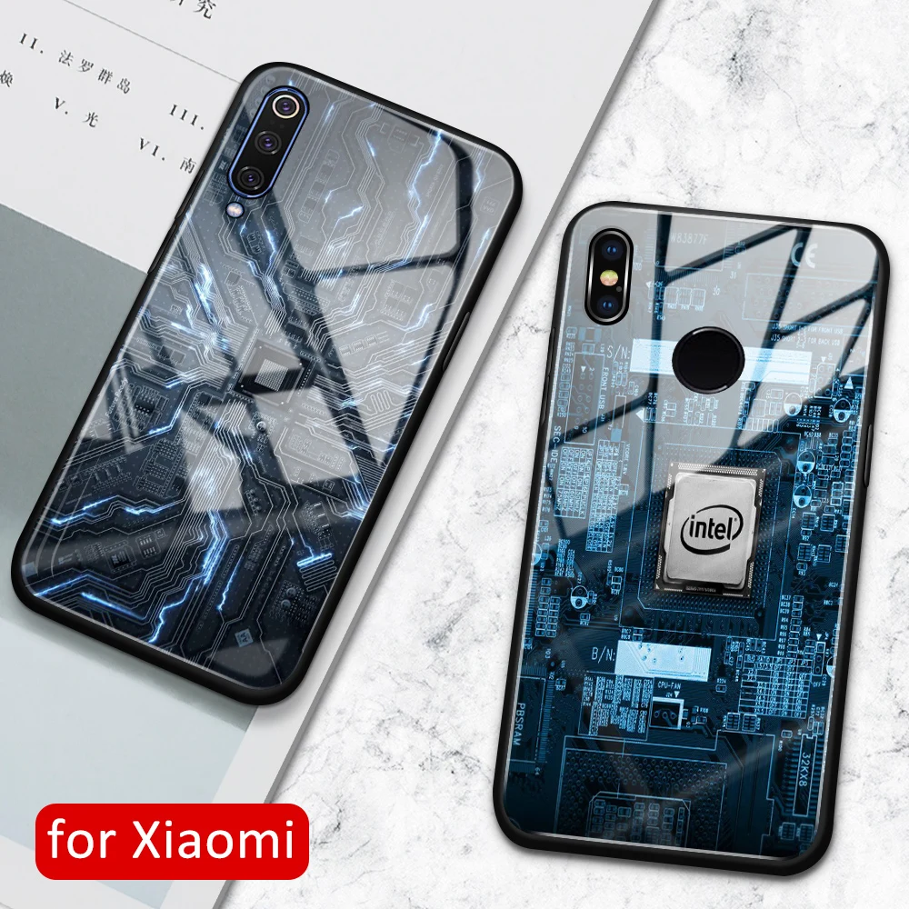 Стеклянный чехол для Xiaomi mi 8 lite задняя крышка с чипом mix 3 8se explorer 9 9se 2 2s CC9|Бамперы| |