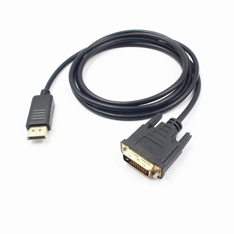 Порт дисплея к DVI кабелю папа DisplayPort DP Соединительный адаптер 1080P 3D для HDTV PC