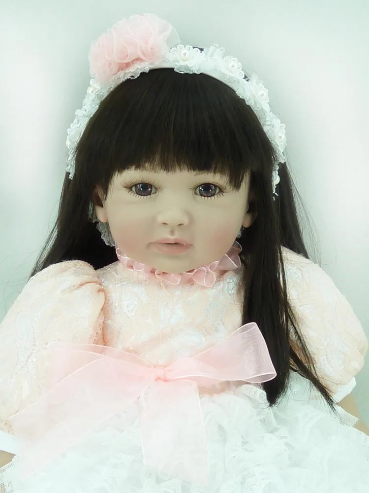 55 см 22 дюйма кукла принцессы Venyl Reborn для маленькой девочки подарок игрушки Bebe In
