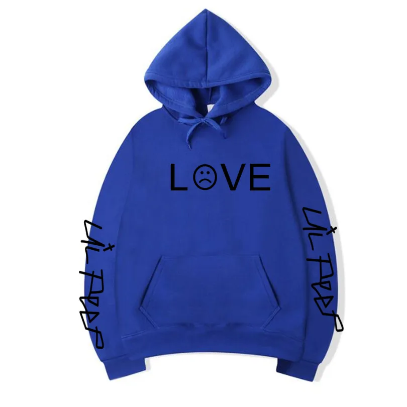 Blue166-148 Lil/толстовки с капюшоном с надписью hell boy lil. Peep для мужчин и женщин, пуловер с капюшоном для мужчин и женщин, sudaderas cry, детские толстовки с капюшоном, толстовки с надписью love - Цвет: Blue166-148