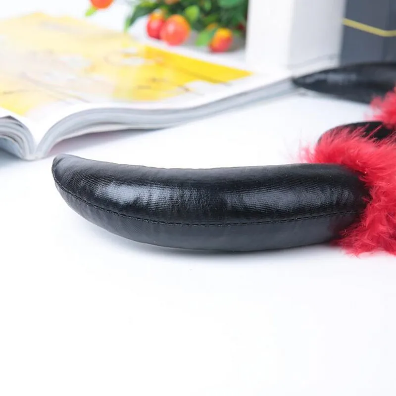 Красный Черный рожок для крупного рогатого скота повязка на голову детей и