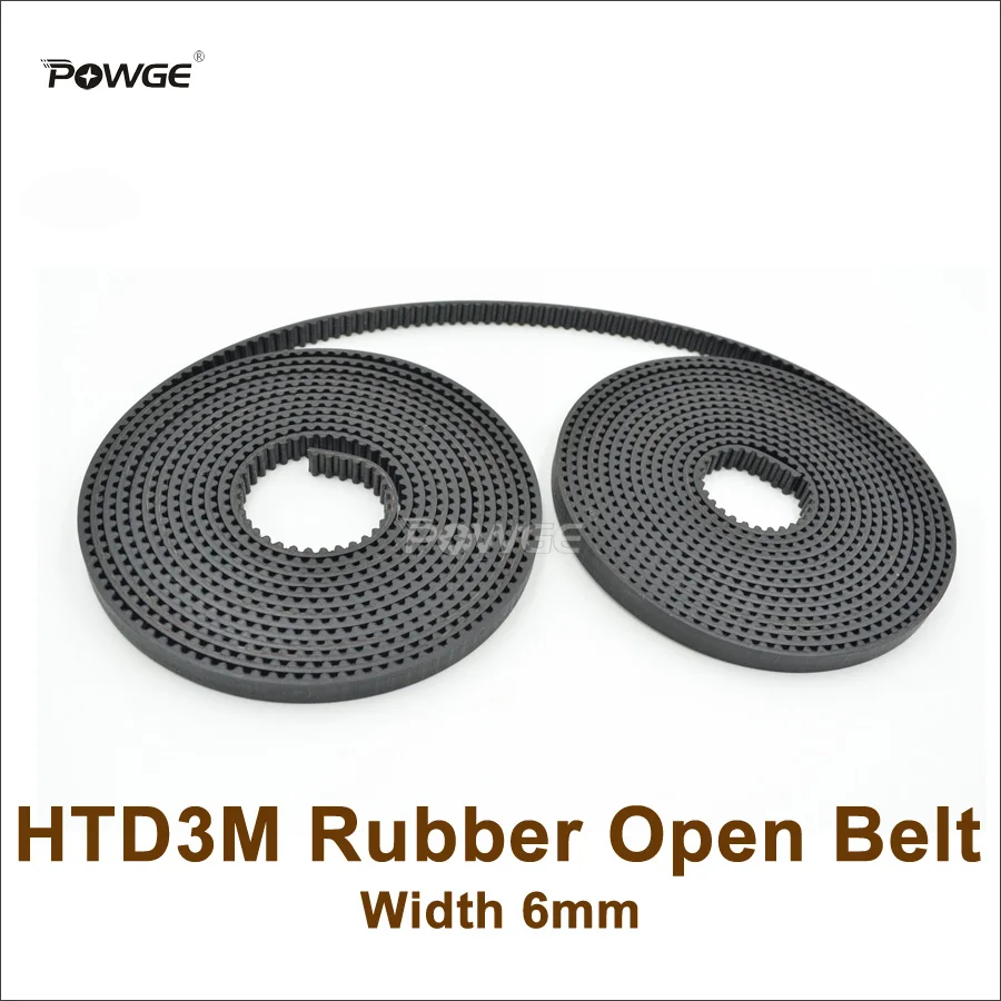 POWGE 10meters 3M 6 Synchronous Belt Width=6mm HTD 3M Rubber Open Ended Timing Belt 3M-6 For CNC Machine Engraving Machine