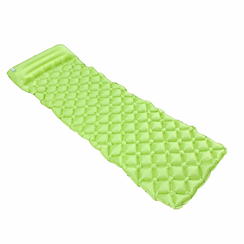 Light Green Mat VILEAD Сверхлегкий надувной коврик для кемпинга 185X55 см Автоматическая Подушка спальный коврик наружная воздушная кровать самоуправляемый путешествия с подушкой - Цвет: Light Green Mat