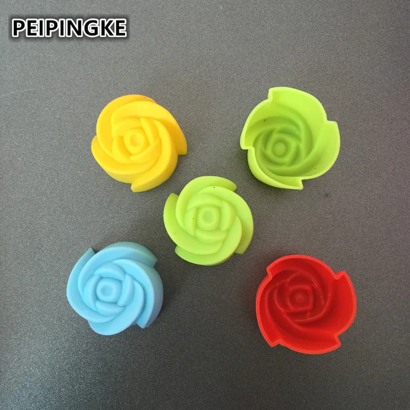 6 шт./лот мини-формы в форме розы формы для маффинов капкейков шоколадных тортов