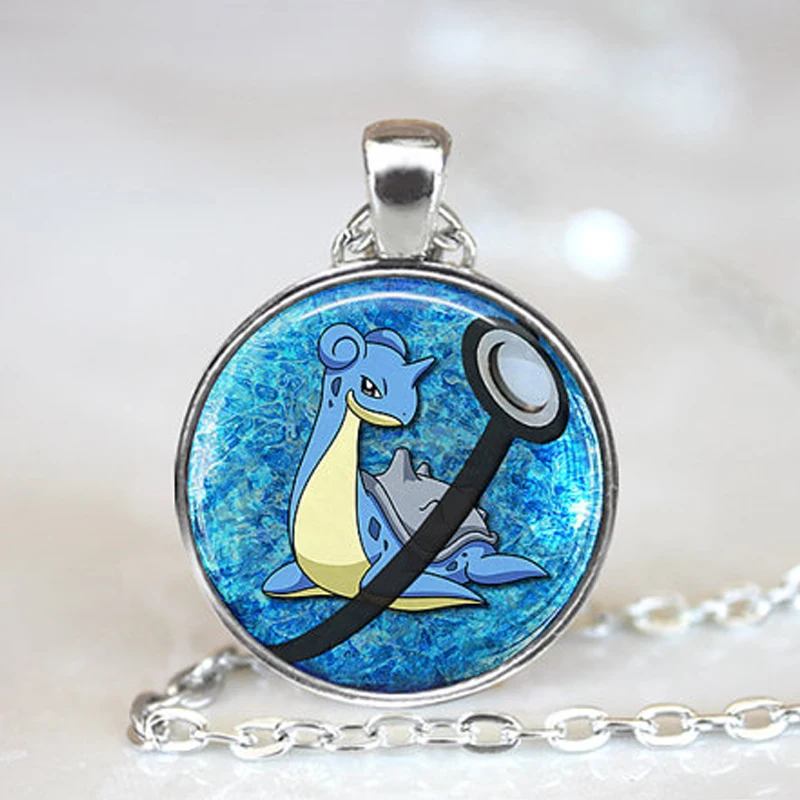 Lapras Pokeball ожерелье с рисунком покемона/1 дюйм круглый кулон подарок идея геймер