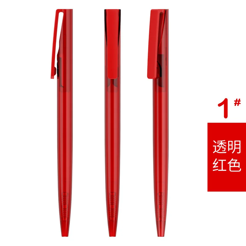 3pcs BZNVN Jane wholesale color press ballpoint pen plastic transparent advertising custom printed logo | Канцтовары для офиса и