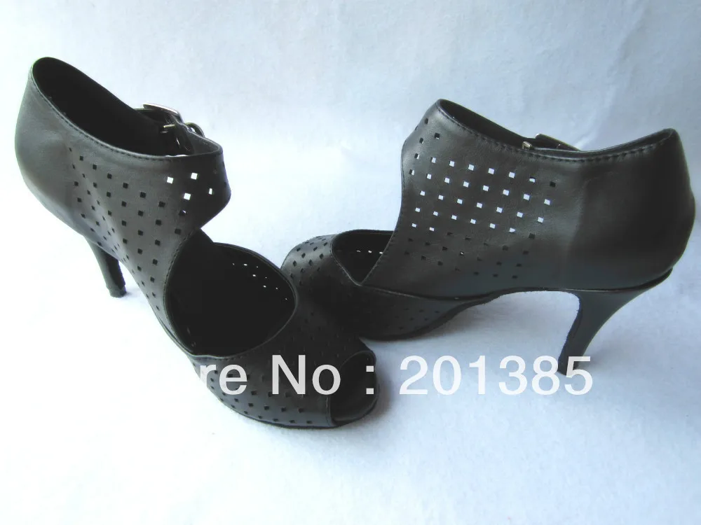 Женская обувь для бальных танцев черная кожаная латиноамериканских сальсы новая