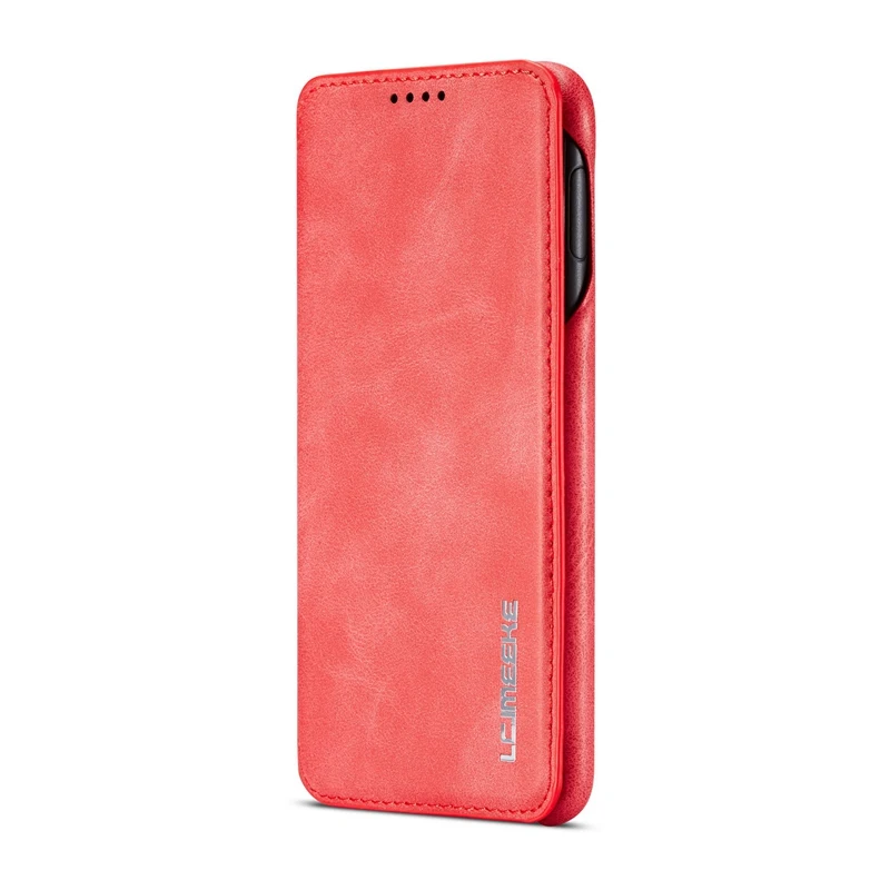 Красный Кожаный чехол-книжка с бумажником для samsung Galaxy S10 5G Plus S10e чехол с отделением для карт для samsung Galaxy Note 8 9 S7 10 S8 S9 Plus чехол - Цвет: Красный