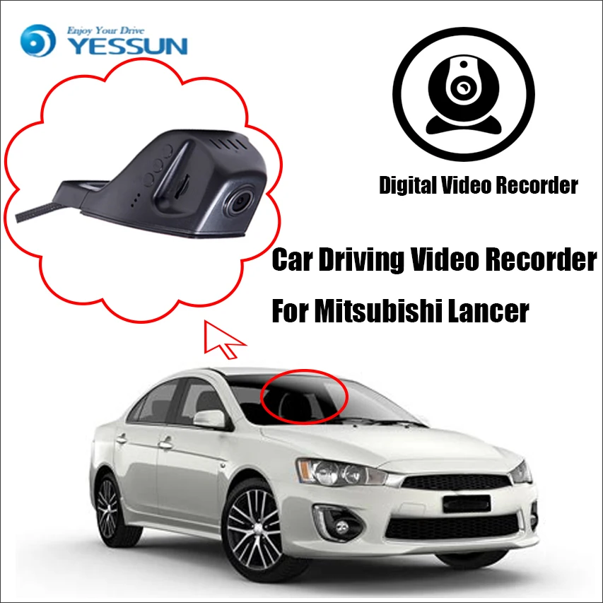 Автомобильный видеорегистратор YESSUN цифровой для Mitsubishi Lancer фронтальная камера HD