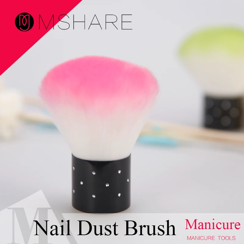 MSHARE 1 ШТ. Розовый Щетка Для Ногтей Акриловые и УФ-Гель Лак Искусство Декор Пыль