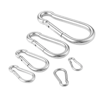 1 pc heavy duty marine grade stainless steel 316 carabiner spring snap hook loop clip keychain m4 m5 m6 m8 m10 m12 boats diving