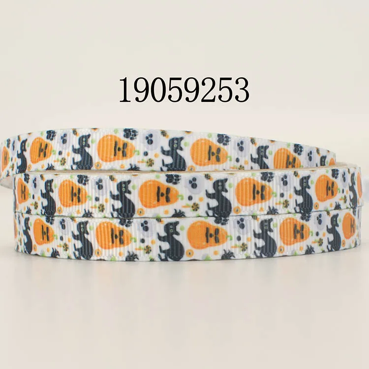 10/50/100 ярдов новый 3/8 &quot9 мм Happy лента для Хэллоуина корсажная с рисунком рисунками