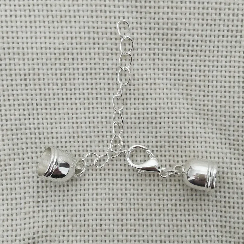 Соединитель для ожерелья с кисточкой кожаные обжимные шнуры концевые колпачки