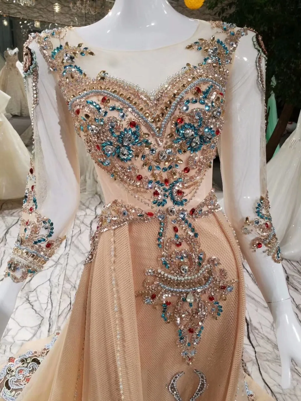 Angel Tree Top Design Sheath Ever Pretty Dresses Full Beading Crystal Pattern Tailored Formal Long Women Evening Dress 2018 | Свадьбы и
