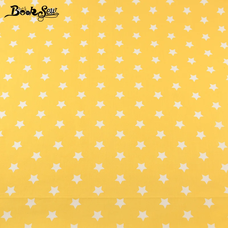 Booksew Новые поступления Текстиль для дома 100% хлопок саржа Ткань Star Дизайн Жир