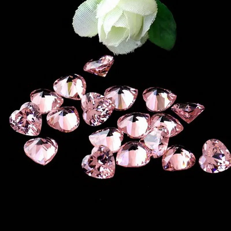Бусины в форме сердца из циркона 10 шт. бусины капли россыпью для самостоятельного