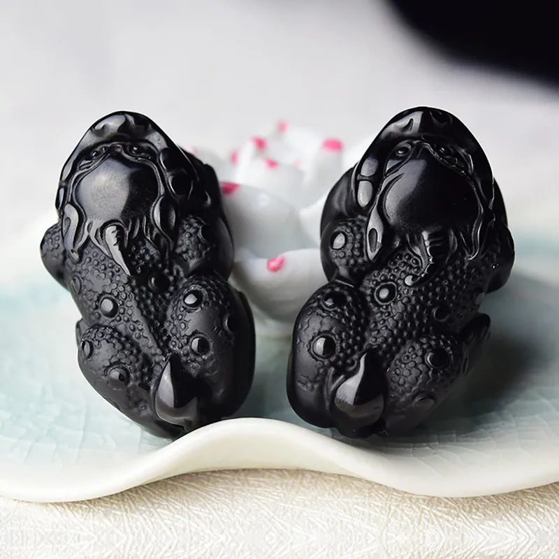 Прямая поставка высококачественный кулон из натурального обсидиана подвеска PIXIU