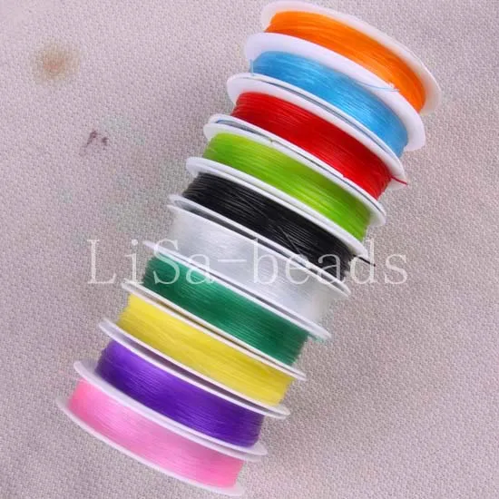 

Free Shipping 10Pcs New 0.8MM Crystal Stretch Elastic Cord 6.5M RN095