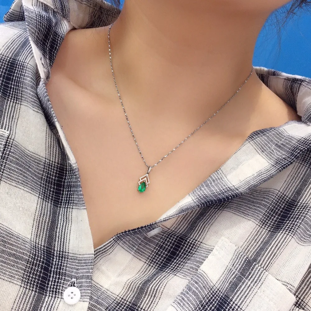 Женские Подвески с изумрудом 100% карат ювелирные изделия | Украшения и аксессуары