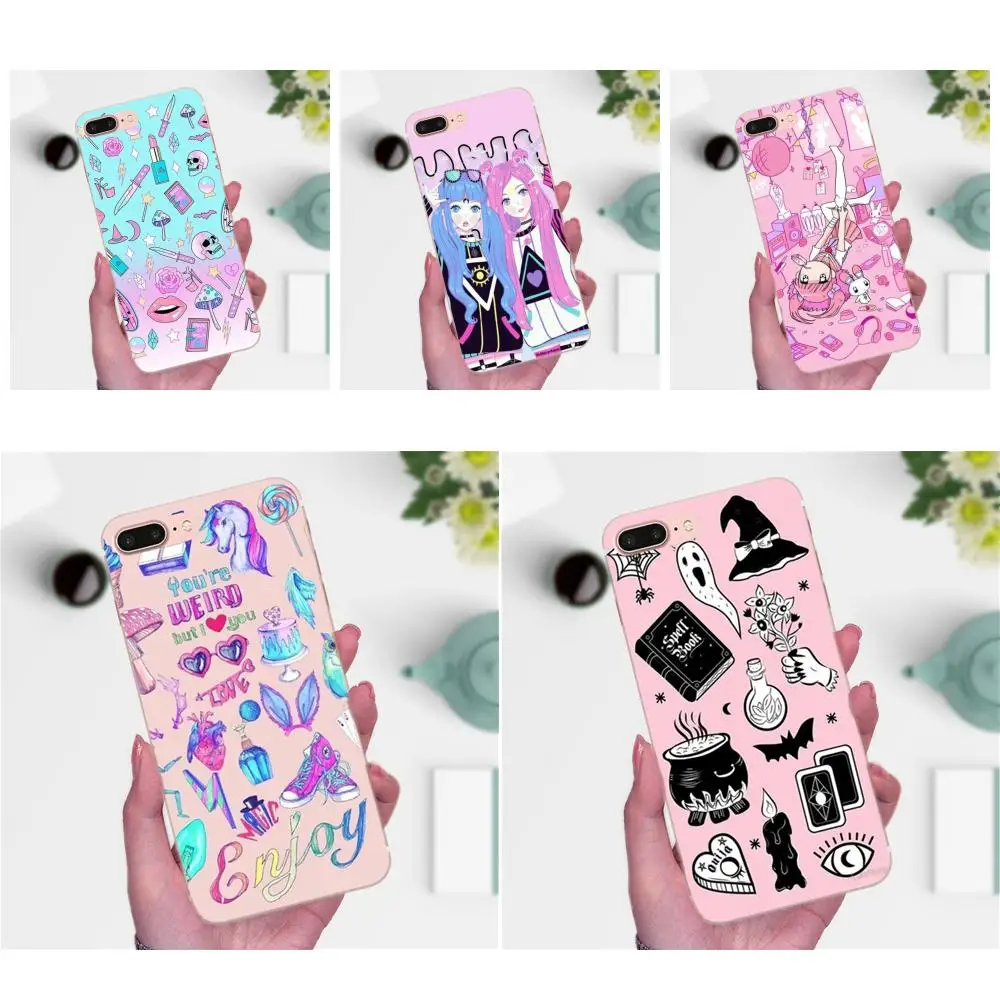 Girly Pastel Witch Goth для Galaxy J1 J2 J3 J330 J4 J5 J6 J7 J730 J8 2015 2016 2017 2018 mini Pro TPU чехол|Бамперы| |