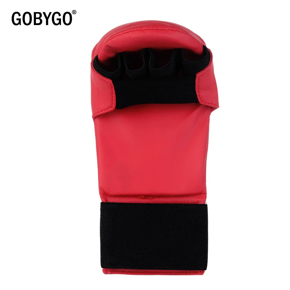 Кожаные бойцовские перчатки GOBYGO для фитнеса бокса на полпальца женщин мужчин