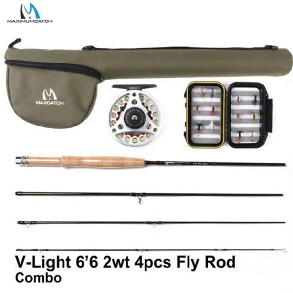 6.5ft 2wt rod combo2 Maximumcatch 2WT/3WT графит IM10 Fly стержень 3/4Sec средне-быстрый удочка для небольшой поток/форель Fly стержень комбо - Цвет: 6.5ft 2wt rod combo2