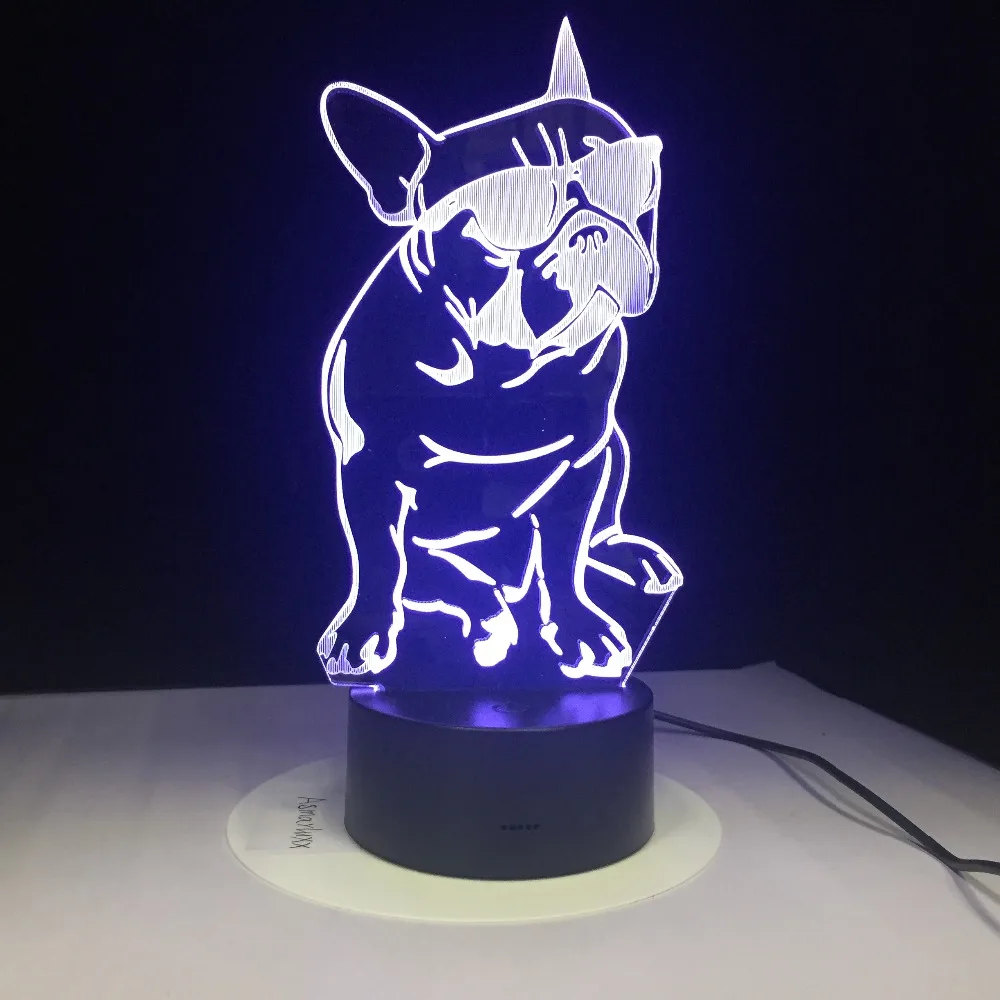 

Multi Dogs 3D Night Light Touch Switch 7 Color Changing LED Table Lamp 5V USB Night Lights Home Decor Kids Toy Gift Drop Ship