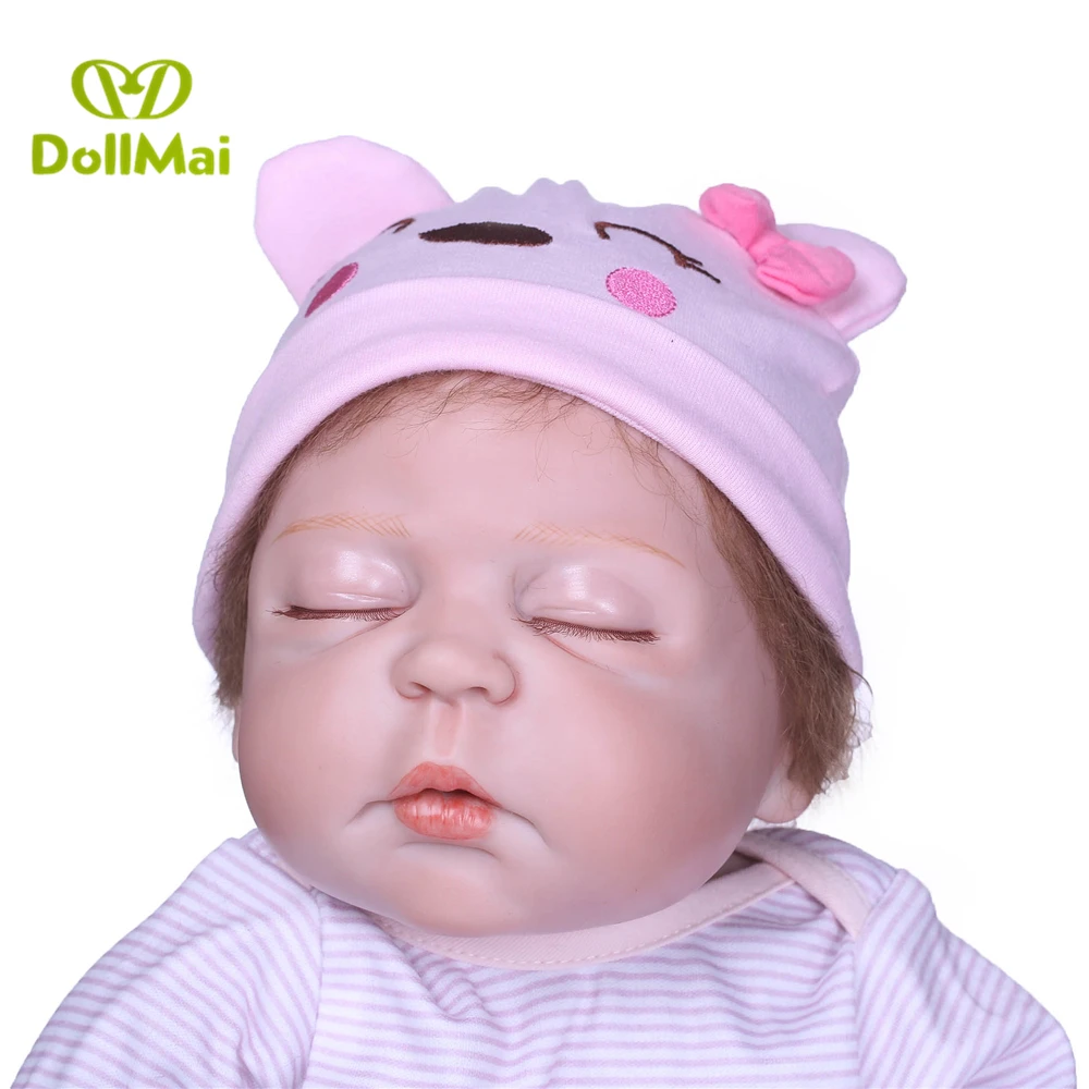 22 дюймов DOLLMAI полное Силиконовое боди Bebes Reborn Girl Кукла настоящая живая принцесса