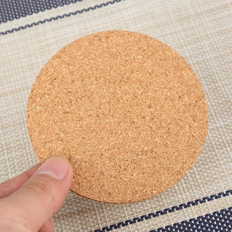 6pcs for Dining Table Natural Cork Drinks Coffee Tea Cup Coaster Wine Pad 9CM Mat Bowl PlacematHome Kitchen Accessories | Дом и сад