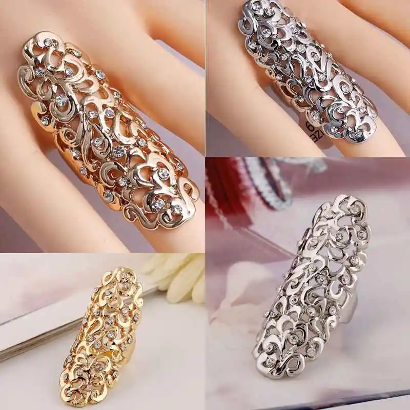 Женское кольцо с тотемным узором 2 цвета на выбор готическое панк-кольцо длинное