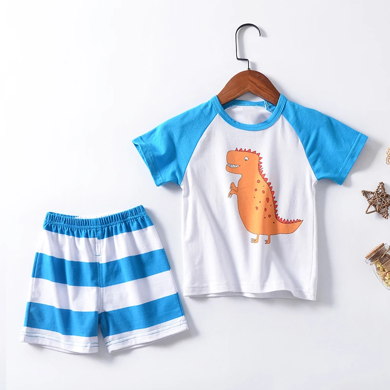 Одежда для маленьких мальчиков детские летние топы с коротким рукавом и рисунком
