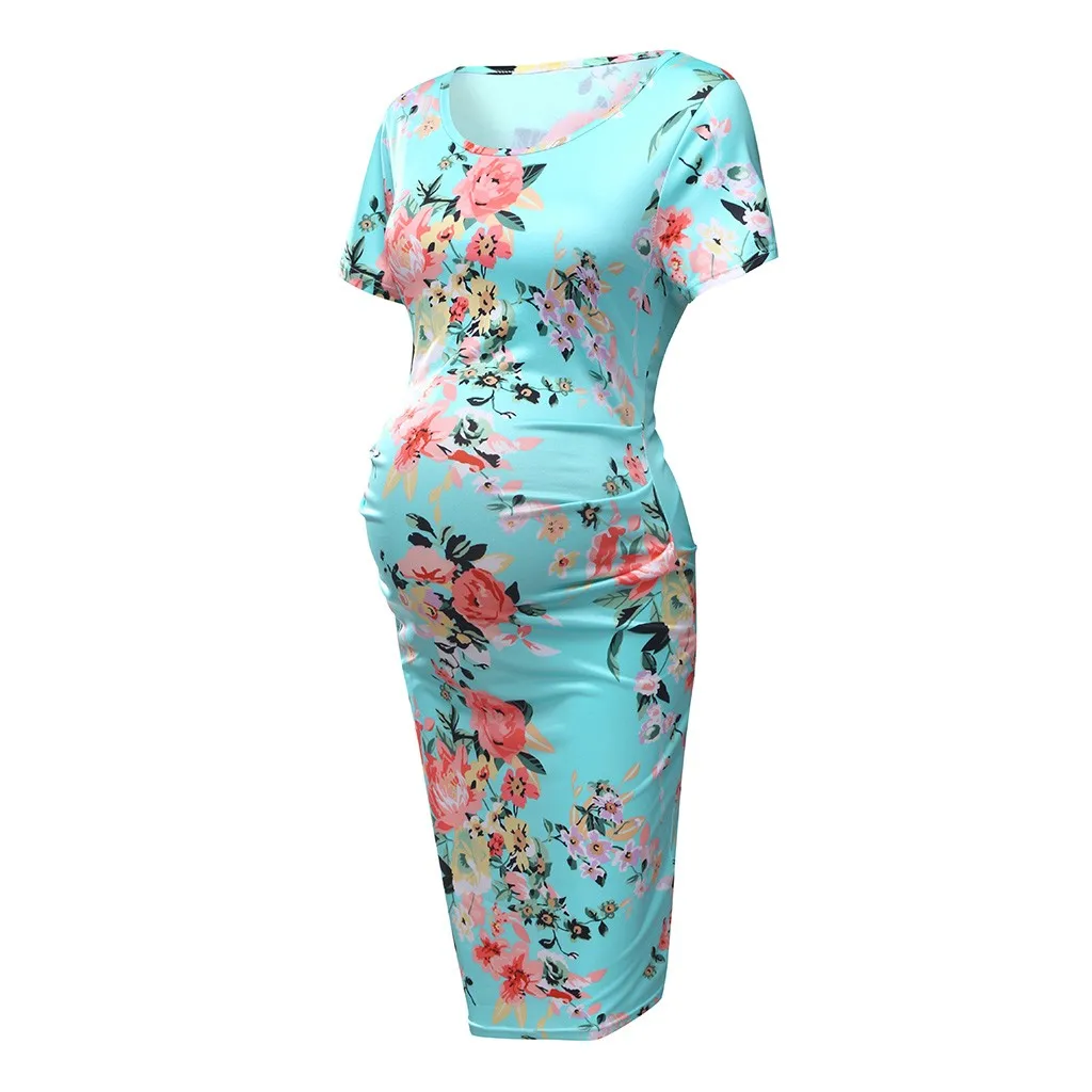 SAGACE Maternity Dresses Summer Women Boho Vintage Floral Printed Dress for Pregnant Mommy Casual | Мать и ребенок