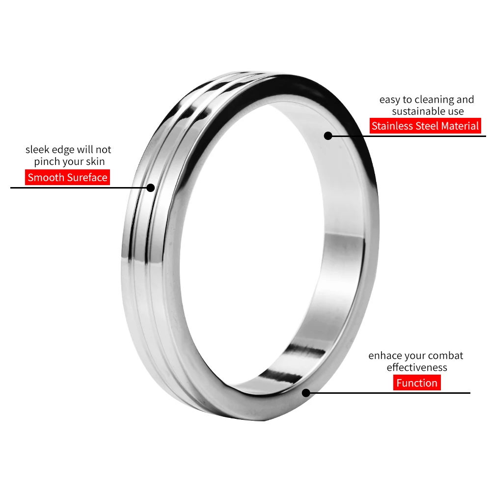 Intimate Good for Men Metal Stainless Slave Quality Penis Rings Cock Male Delay Ejaculation Prevent Impotence Adult Toy| |