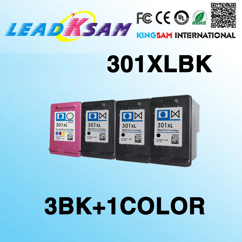 4PCS printer ink cartridges compatible for hp301 301XL DeskJet 1050 2050 2050s 2510 3050a 3510 D1010 1510 2540 4500 | Компьютеры и
