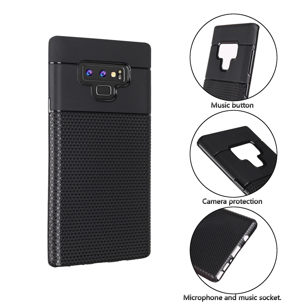 Case for Samsung Galaxy Note 9 Note9 Triangle Pattern Soft Mobile Covers Silicon Phone Bags Cases |