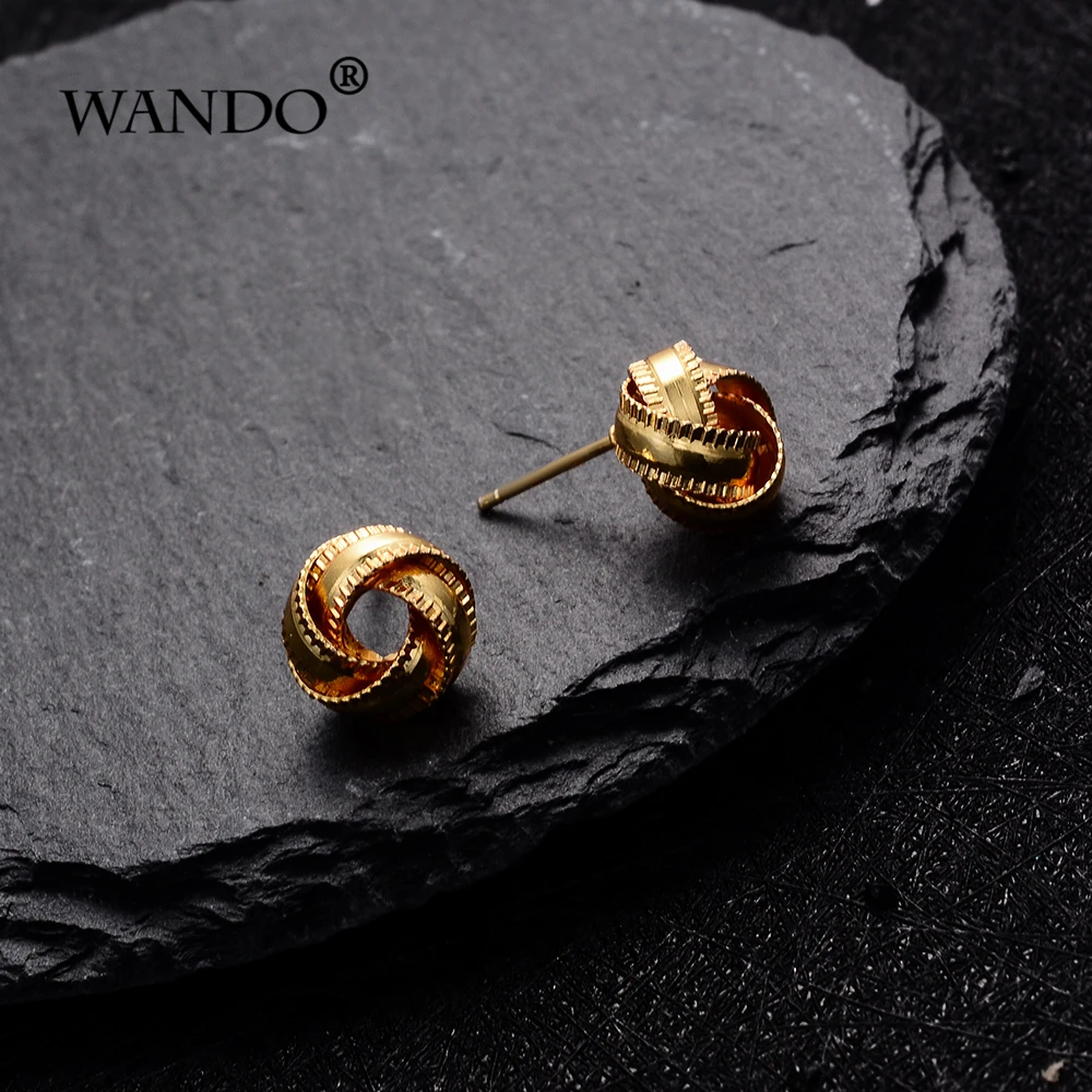 WANDO маленький новый Эфиопский серьги с золотым шариком золотое покрытие