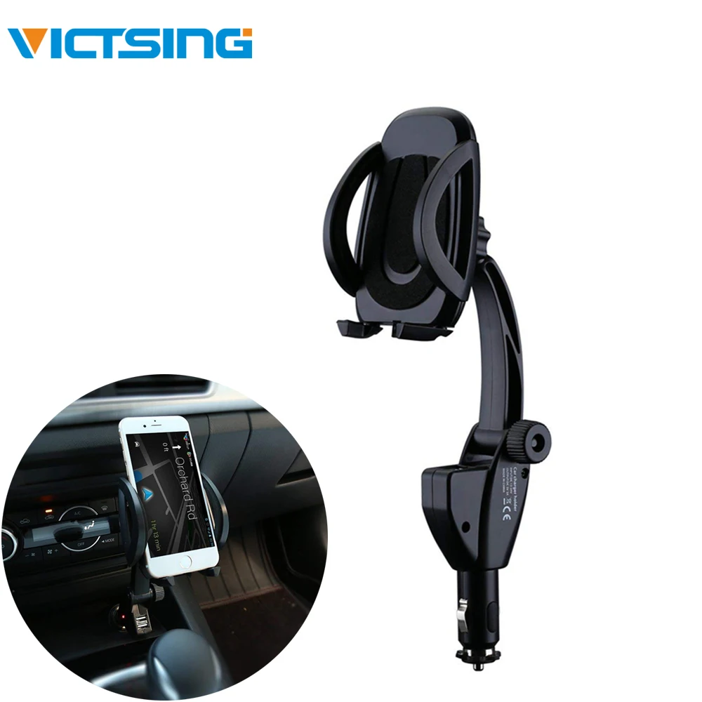 VicTsing Универсальный Автомобильный держатель для телефона 3.1A двойной USB порт