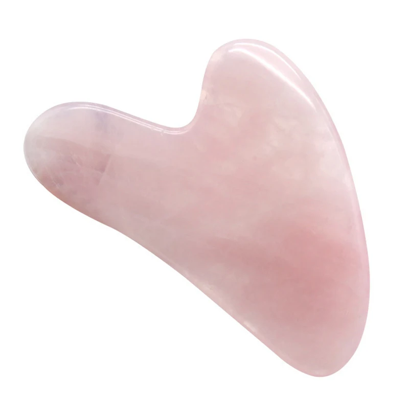 Массажер для лица Gua Sha Board Beeswax Scrape Therapy розовый КВАРЦЕВЫЙ Спа ухода за кожей