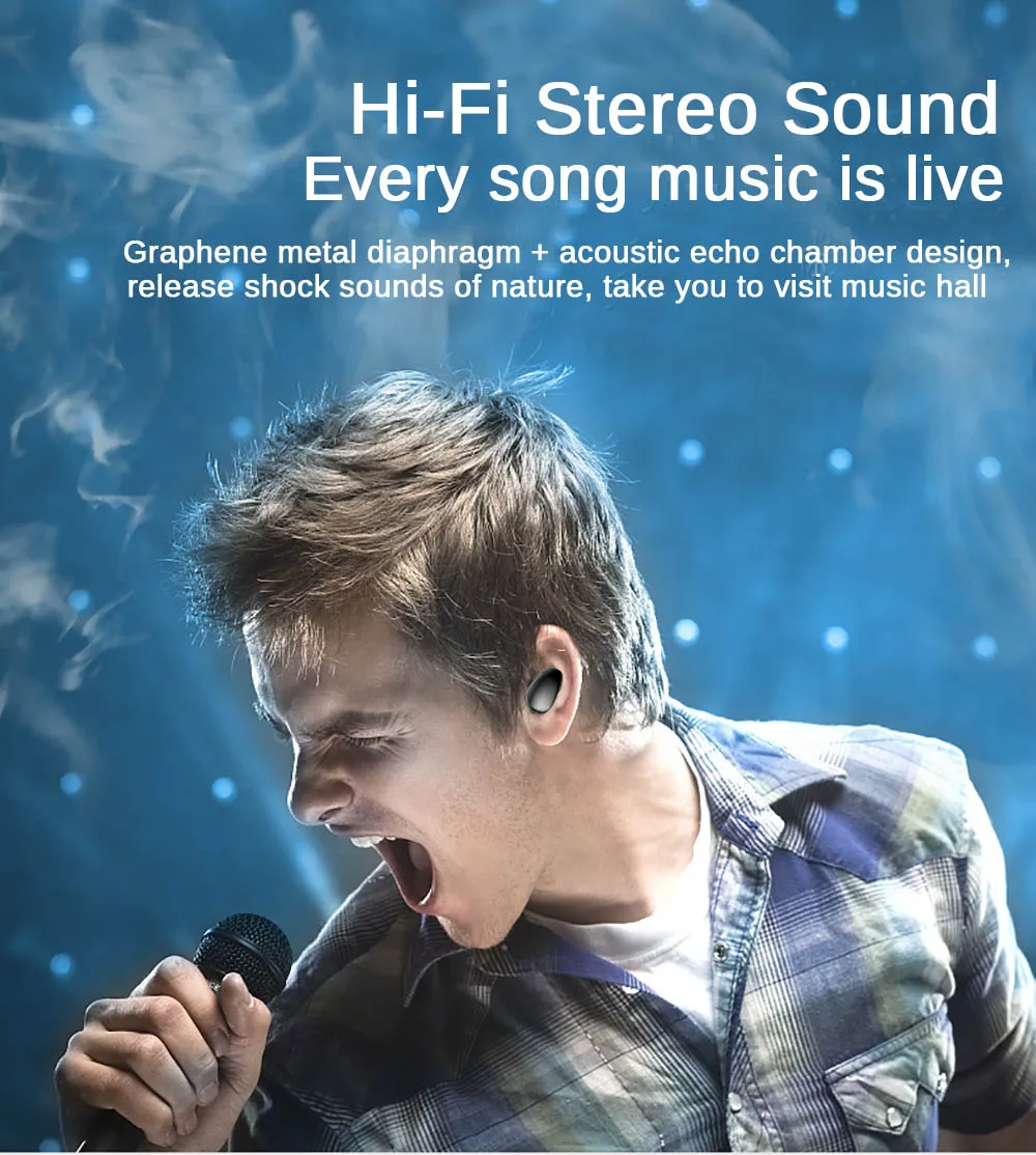 X7 2200 мАч TWS отпечатков пальцев сенсорный Bluetooth наушники, HD стерео беспроводные наушники, шум отмена Игровые наушники расстояние ≥30 м