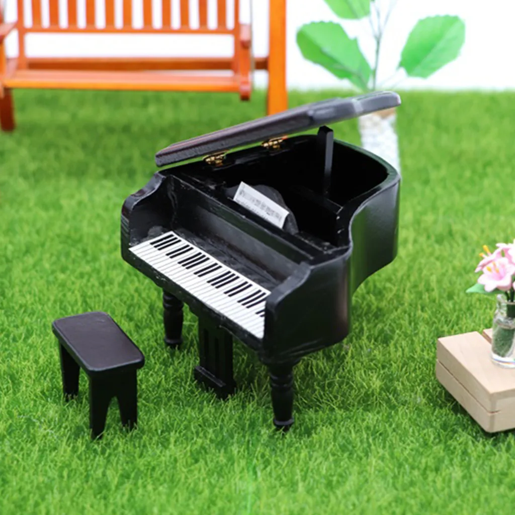 Имитация игрушечная мебель 2019 Топ миниатюрный деревянный большой рояль мини