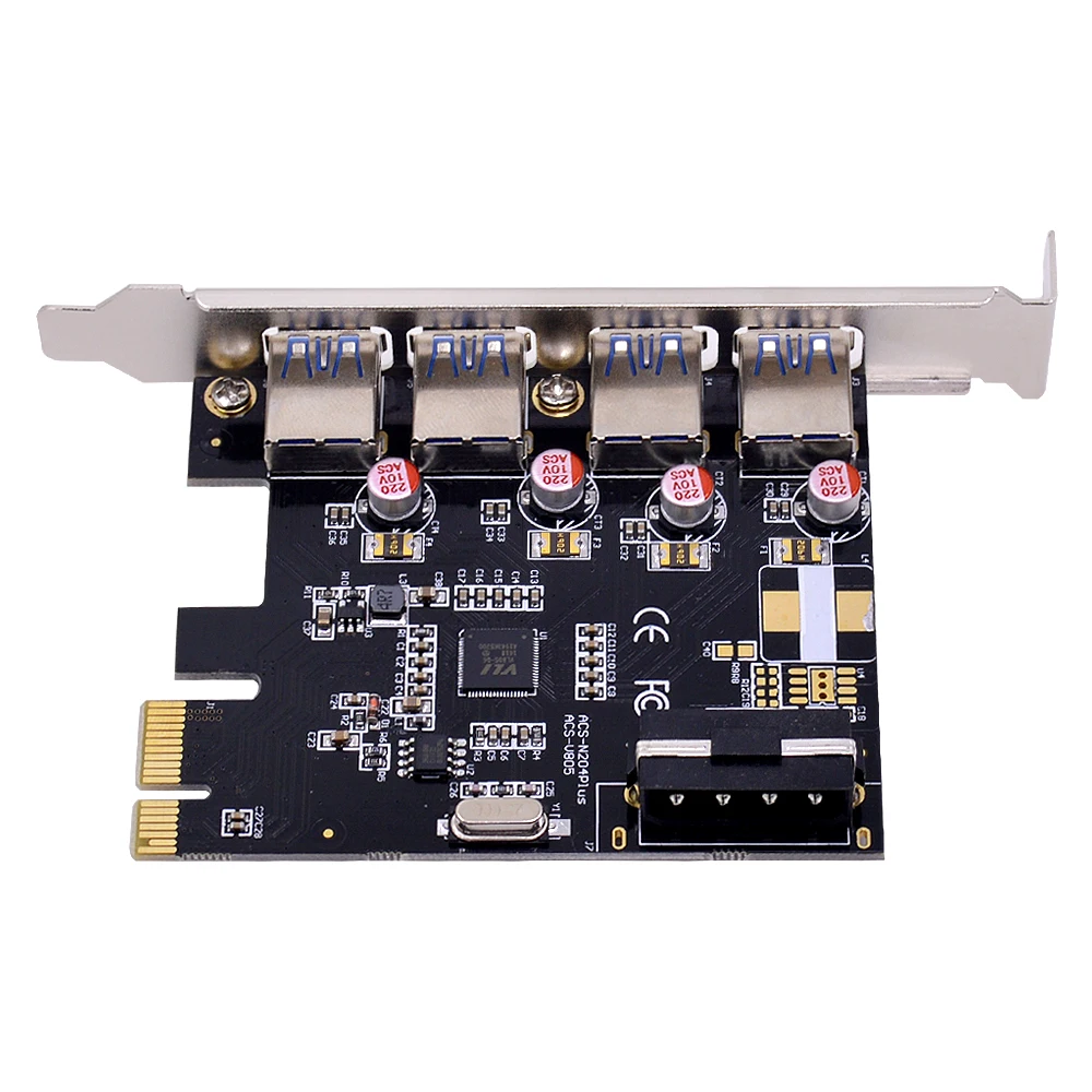CHIPAL 4 портовый USB 3 0 PCI Экспресс хост контроллер E 1X до карта расширения