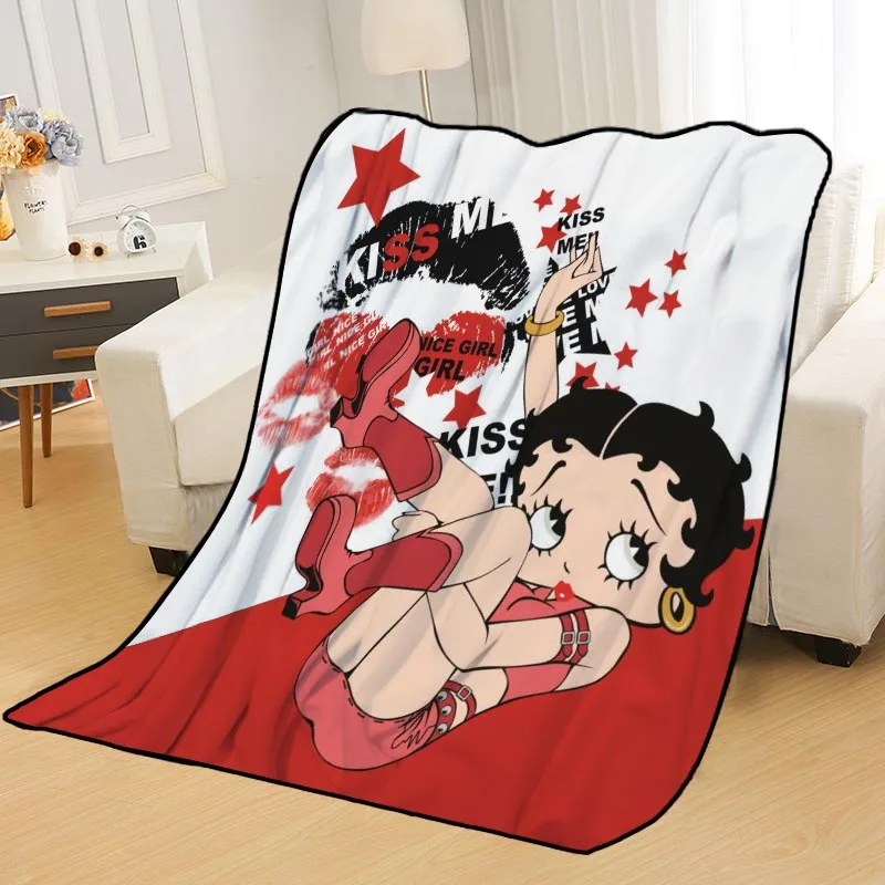 Blanket 20 Новое поступление Betty Boop одеяло s печать мягкий сон одеяло на дом/диван/офис портативный дорожный Чехол одеяло - Цвет: Blanket 20