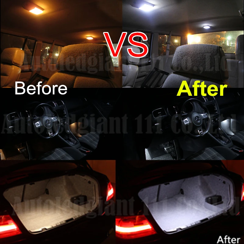 12X холодный белый светильник без ошибок Canbus лампа для Volkswagen VW GOLF MKV MK5 Golf GTI