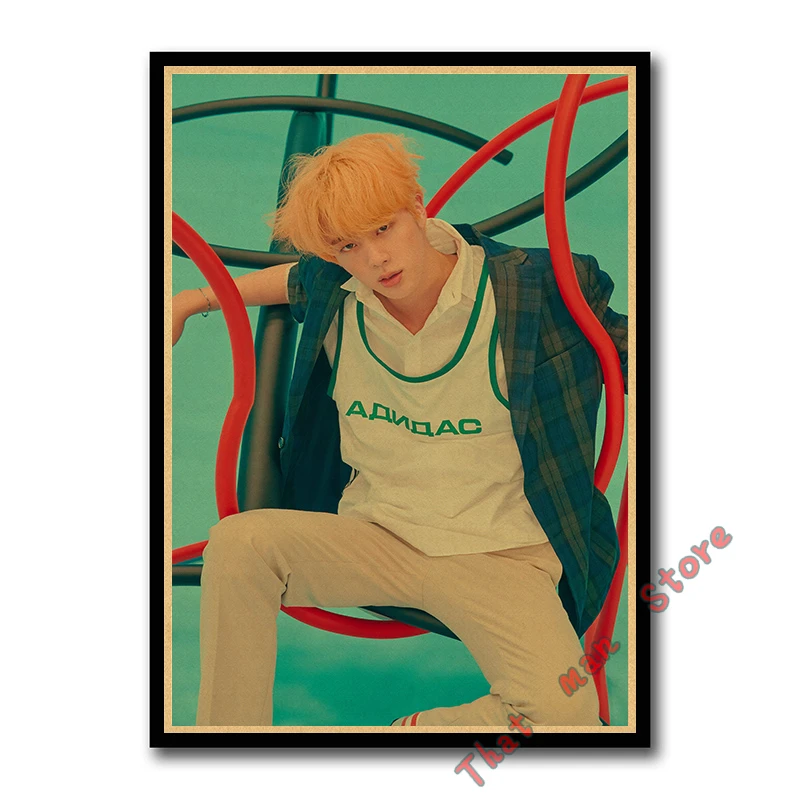 Kpop bangtan постер с прозрачным изображением настенные наклейки для украшения дома