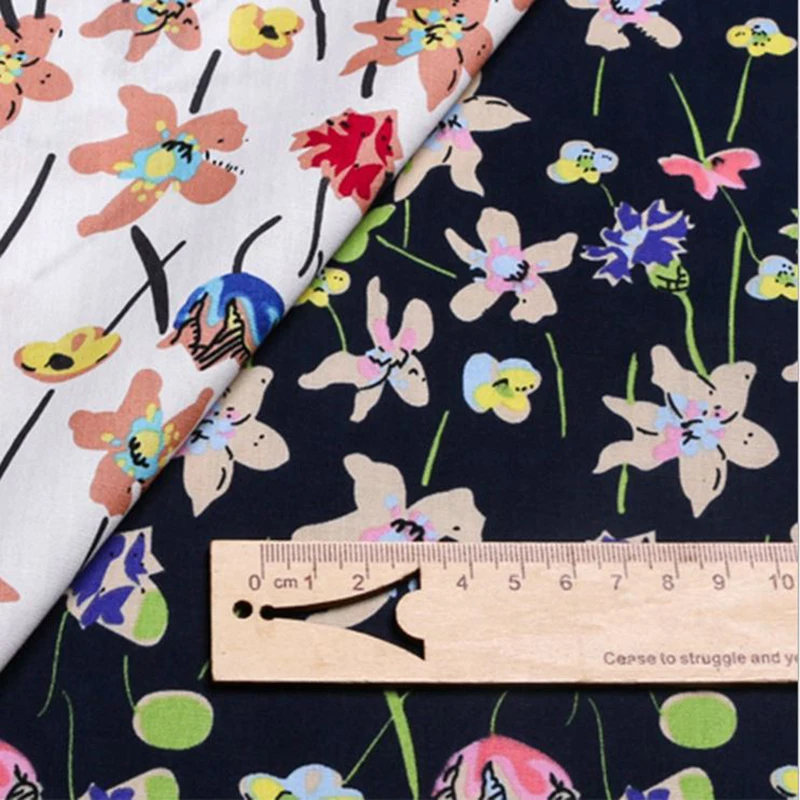 HLQON Big deal! 100%cotton print fabric lining silk soft cotton tissue for fashion dress bed sheet home decor patchwork | Дом и сад