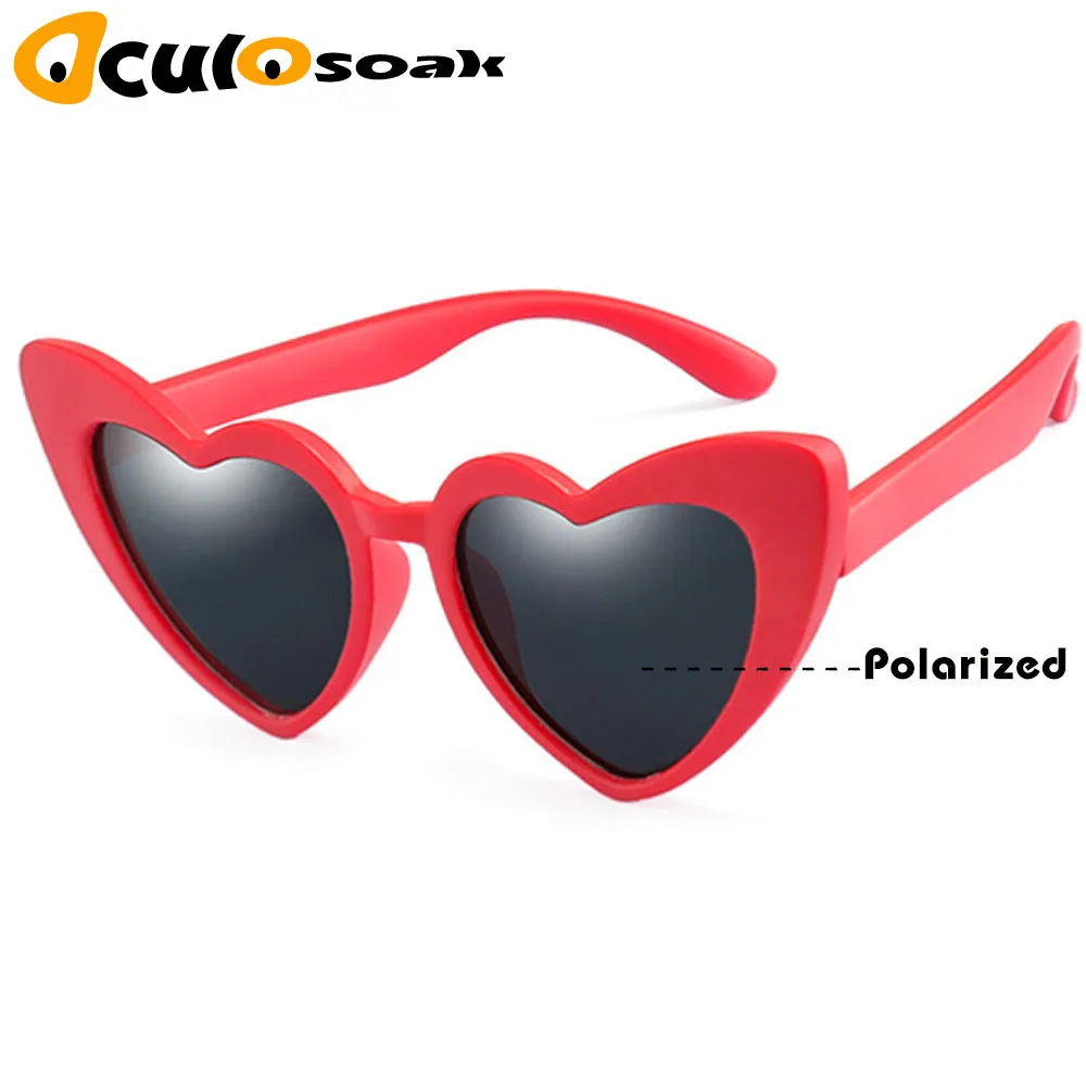R04 red gray Детские солнцезащитные очки, брендовые солнцезащитные очки для маленьких девочек, поляризованные детские солнцезащитные очки, гибкая Защитная оправа, UV400, подарки на день рождения, Рождество - Цвет линз: R04 red gray