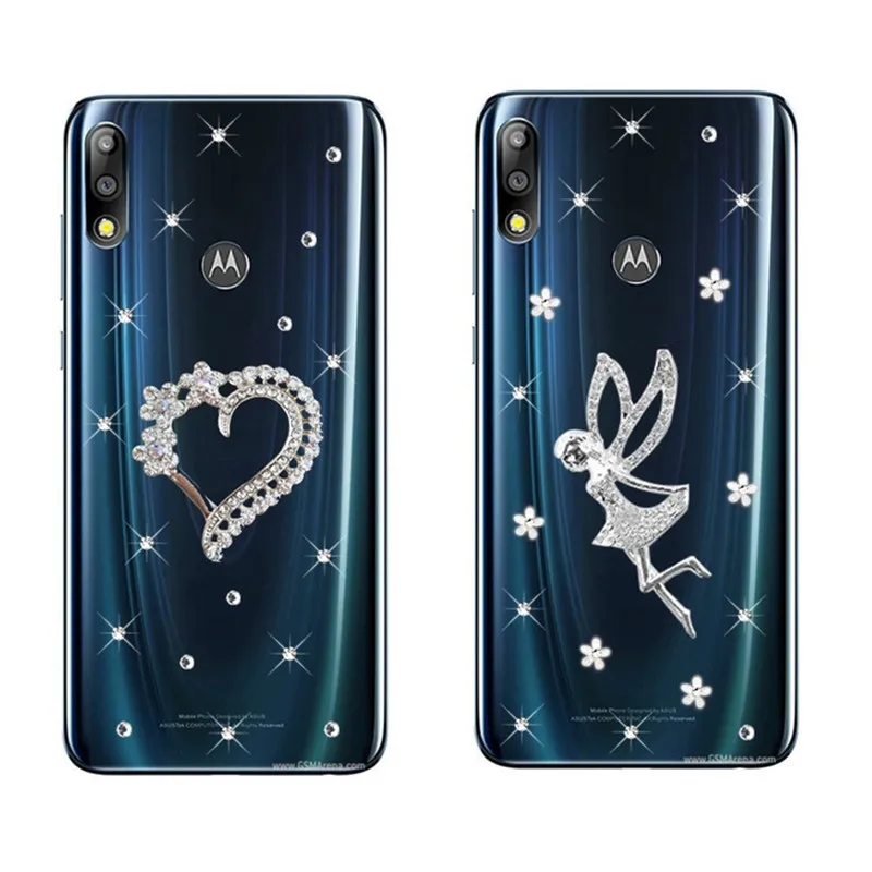 Чехол для Motorola One Power прозрачный чехол с рисунком павлина и стразами P30 Android 8