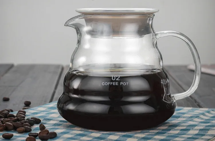 V60 залить Стекло диапазон Кофе сервер 360/600/800 мл графин ручной капельного Кофе горшок Кофе чайник заварник бариста Кофеварка Clear
